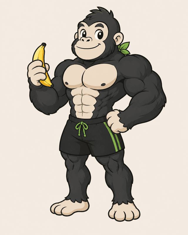 Banana arrow pointing up for building muscle